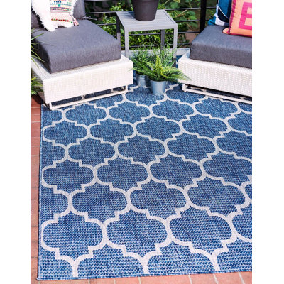 Outdoor Veranda Area Rug Sky Color