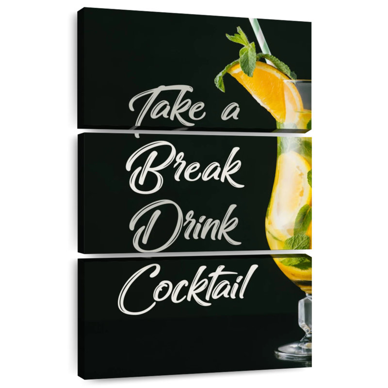 Typographie de cocktail Tergel Drink, H 38 po x l 24 po