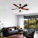52 Inch Modern Ceiling Fan With 3 Color Dimmable 5 ABS Blades Remote Control Reversible DC Motor With Led Light