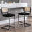 Marlow Upholstered 26" Velvet Counter Stool with Rattan Cane Back and Metal Frame-584333009-595419764
