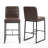 Set of 2 Damylah Faux Leather Counter Stool with Black Metal Legs-270748162-270748160