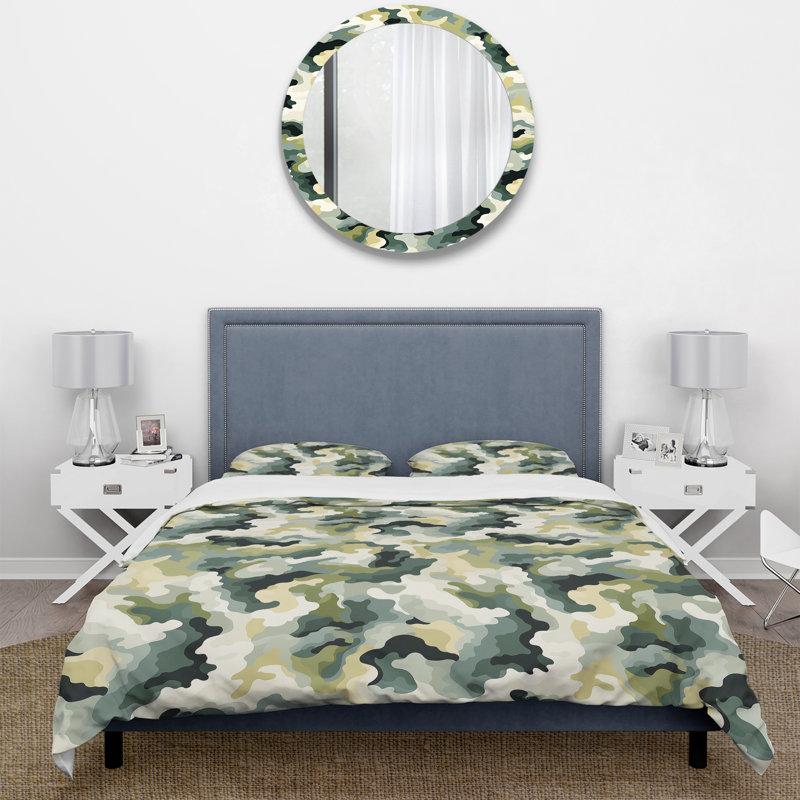 Ensemble de housse de couette camouflage Retro Revival I - microfibre de polyester