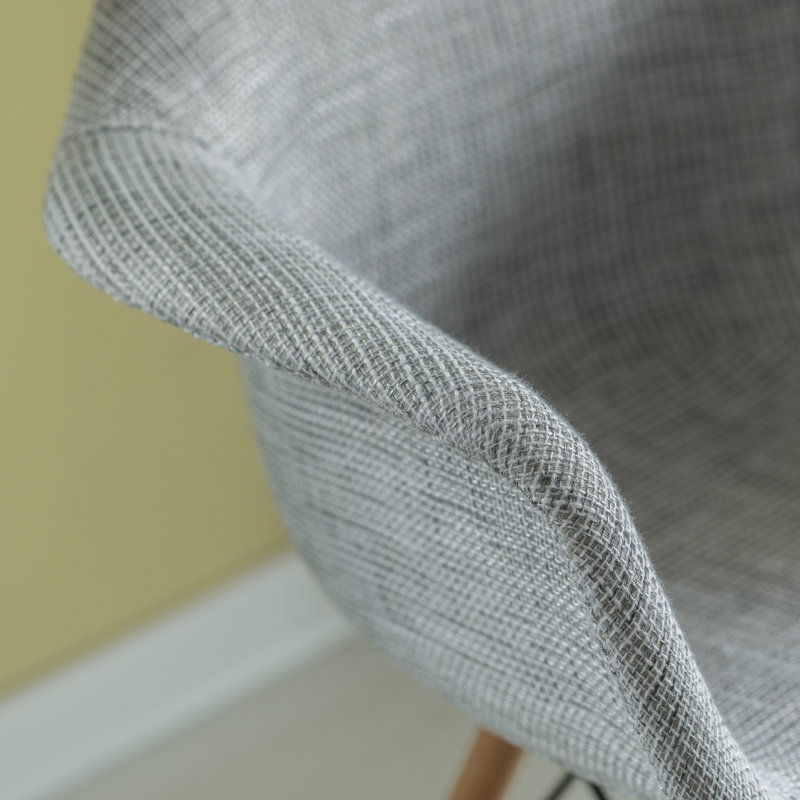 Dearbhl 16'' H Fabric Upholstered Beech Armchair, Gray, 1