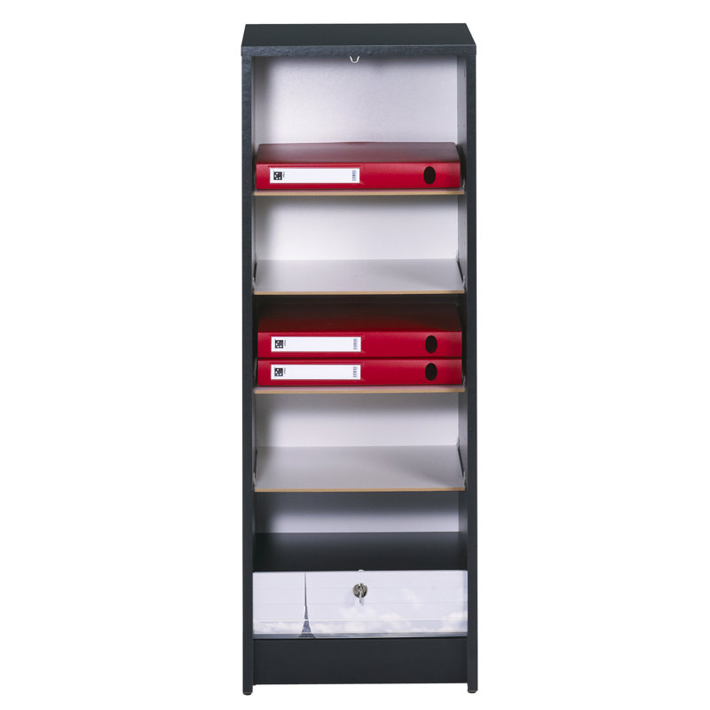 Ataja 4 -Shelf, Black/Oak