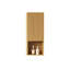 Armoire de salle de bain de 41 po - 3 armoires avec portes en contreplaqué à texture de bois de chêne et sections ouvertes semi-françaises à rainure 3D