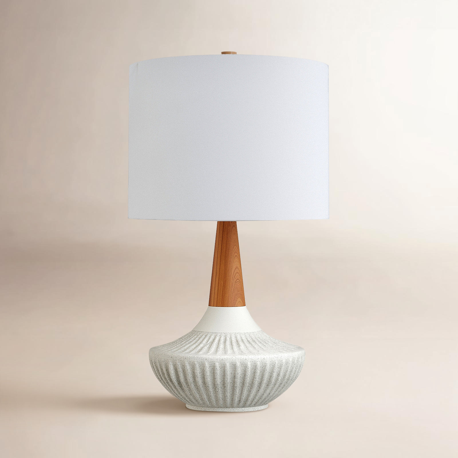 Britt Ceramic Table Lamp, White
