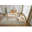 Canapé à compression, canapé-lit convertible au sol avec structure de forme fixe, canapé modulaire désossé, aucun assemblage requis, tissu chenille, pour la chambre du salon