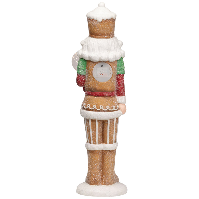 LED Lighted Glitter Christmas Nutcracker - 27", Brown/White