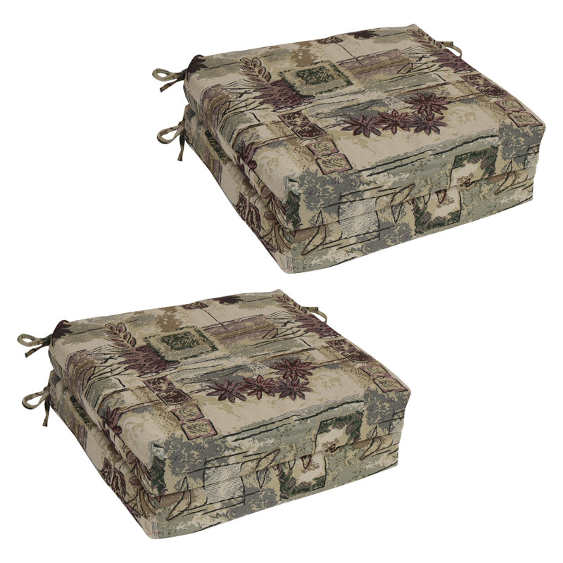 20-Inch By 19-Inch Tapestry Chair Cushions (Set Of 4)