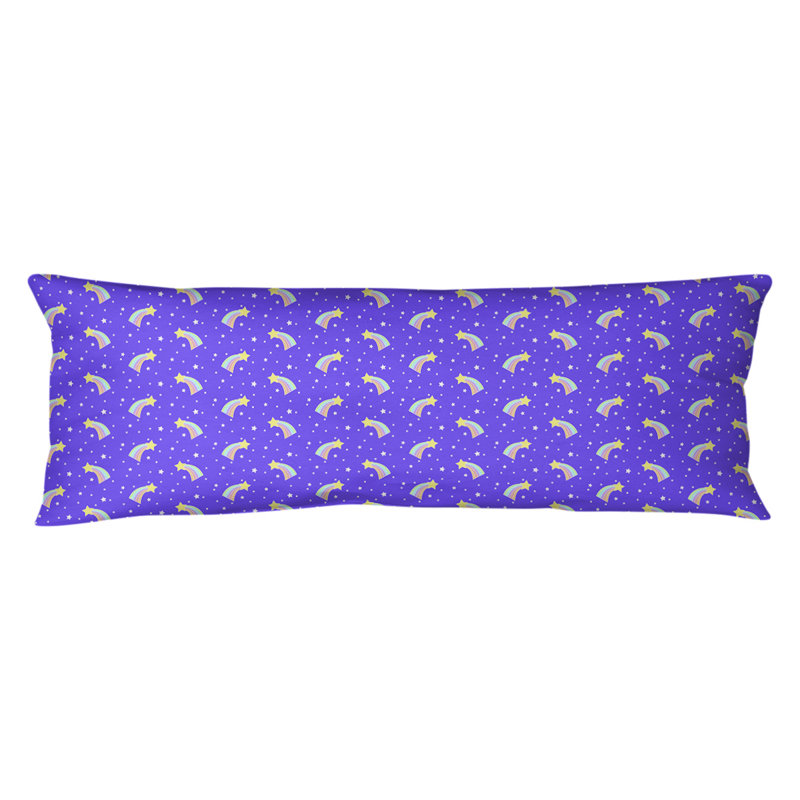 Coussin lombaire à l’étoile filante, Bourre en polyester, Mauve