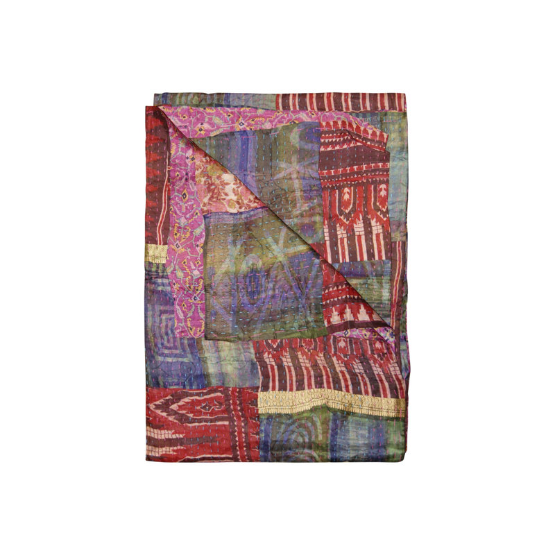 Jeté en soie 50 "x 70" multicolore