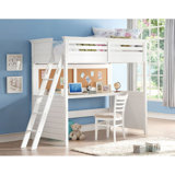 Arabella Twin Solid Wood Platform Loft Bed with Built-in-Desk by Harriet Bee