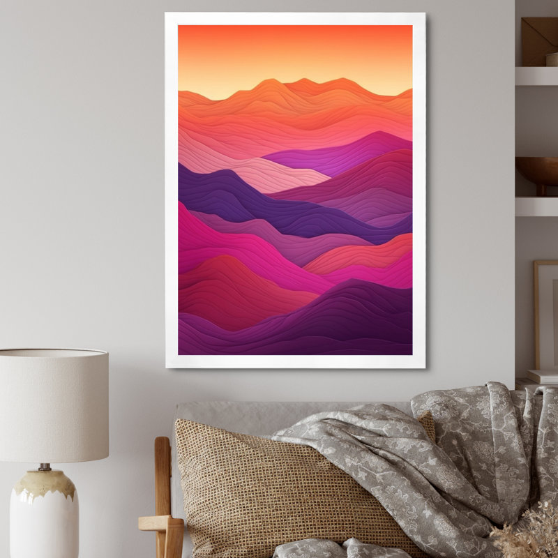 «Majestic Peaks I», reproduction sur toile, Cadre simple blanc, H 32 po x l 24 po x P 1 po