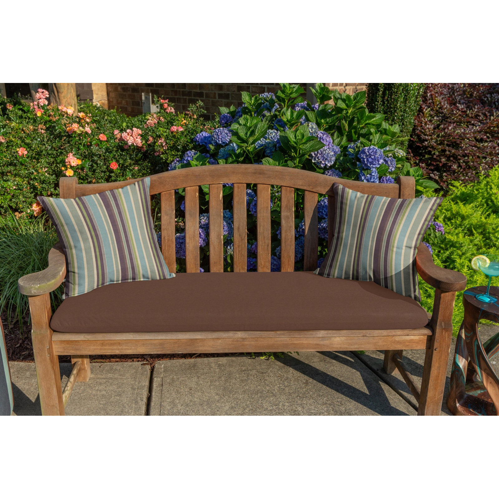  Outdoor Square Pillow Cover & Insert, 18"H x 18"W, Brannon Whisper Sunbrella®