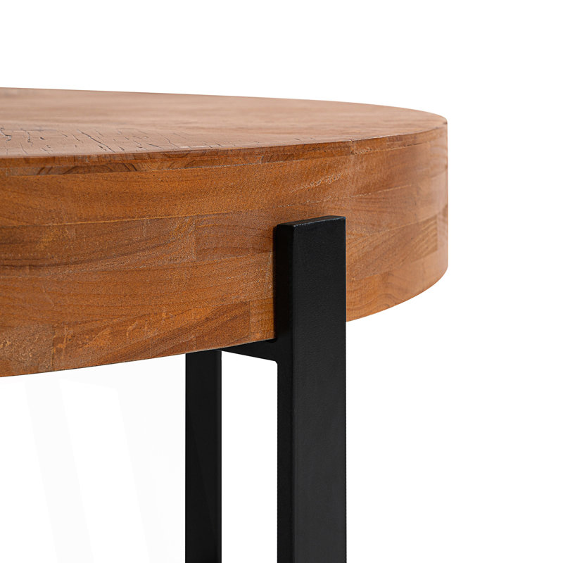 Table basse, table basse moderne et moderne, H 17,78 po x L 33,89 po x l 33,94 po, Noir mat