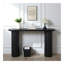 Console en bois, console noire moderne, table d'entrée cannelée de l 56 po, table d'entrée noire
