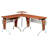 Lonard Solid Wood Top Metal Base Computer Desk