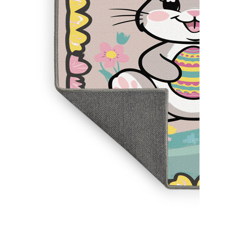 The Holiday Aisle® Easter Spring Holiday Rug, Rectangle 2' x 3'