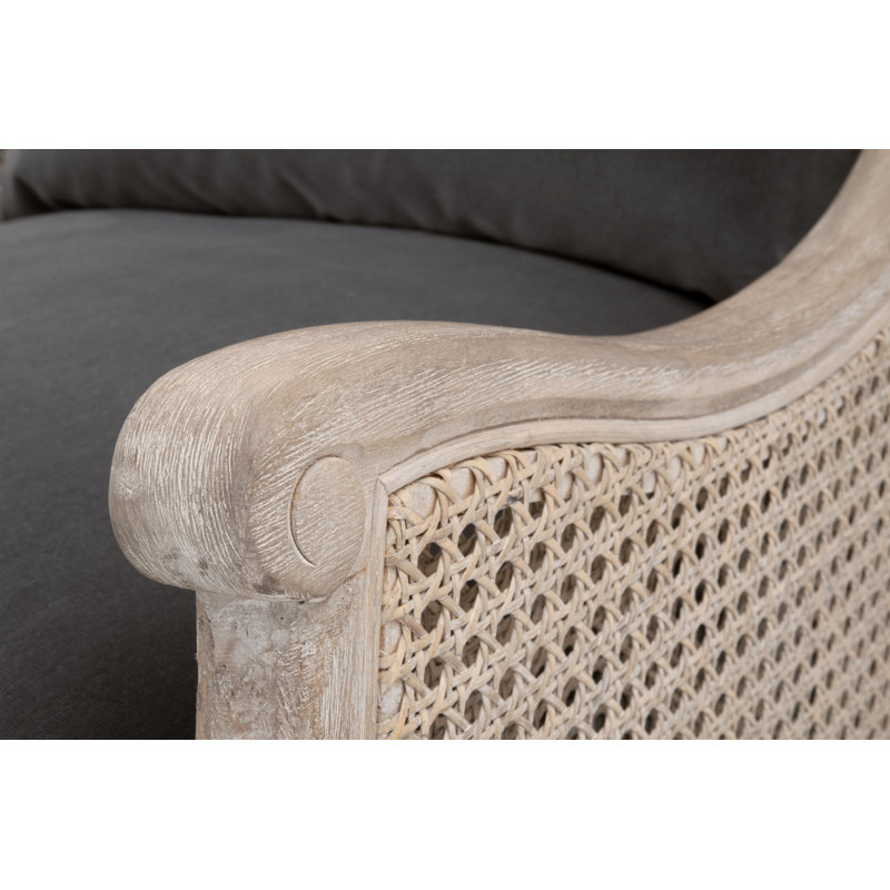 Fauteuil Domenic, Velours colombe foncé