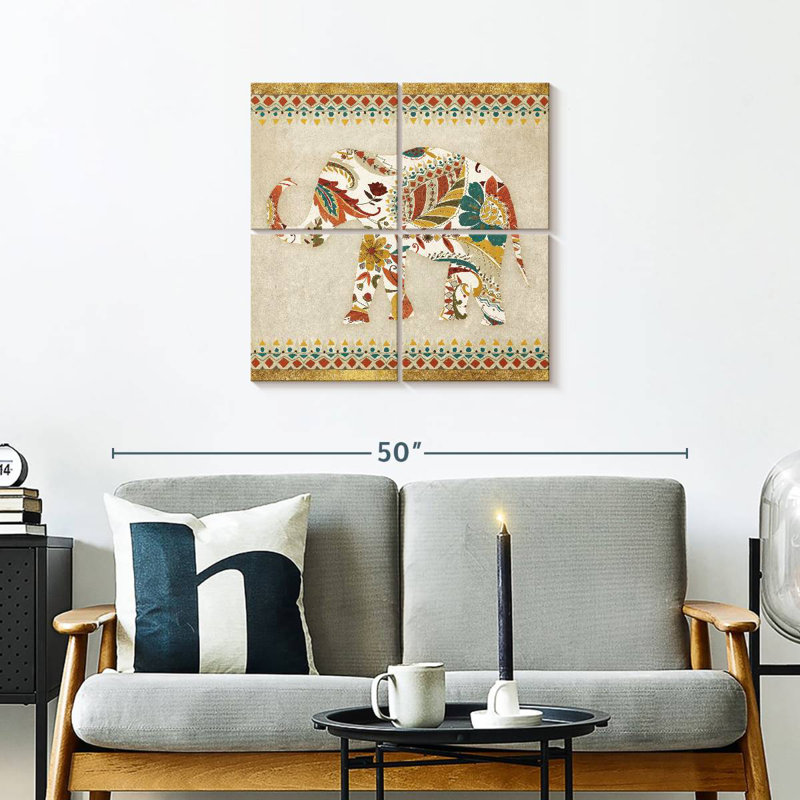 Brampt Boho Elephant II, 26" H x 26" W