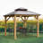 Abri pour toit rigide 10 pi L 10 pi. D Pavillon de jardin en bois massif