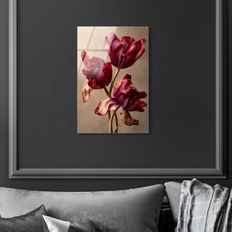 Dark Silk Remains Print by Oliver Gal, 10"H x 15"W, High-Gloss Acrylic Print