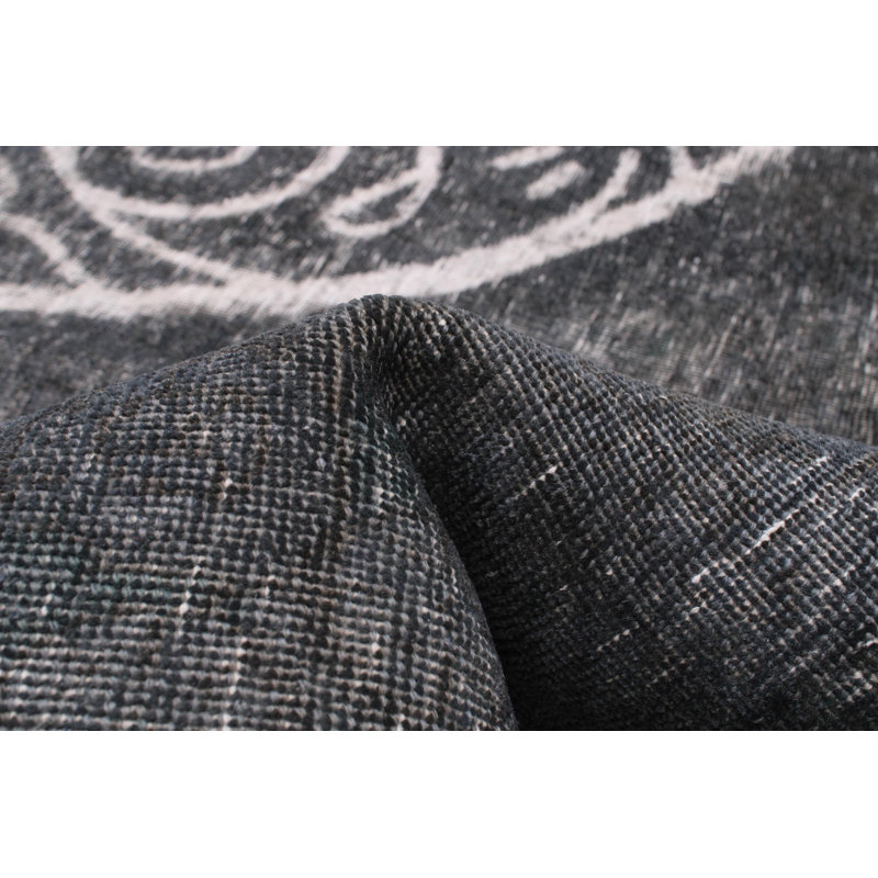 Tapis gris foncé à transition de couleur 9 po 0 po x 11 po 3 po