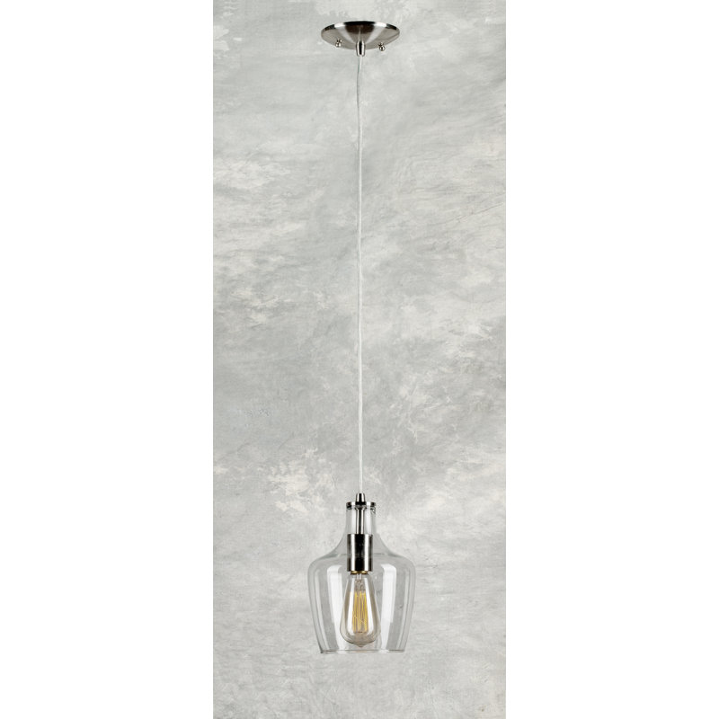 Gerome 1 - Light Brushed Nickel Single Pendant