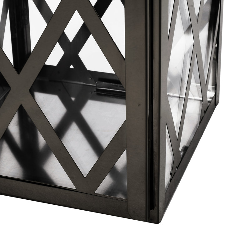 14'' H Floor Lantern, Black