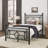 Ajayceon Metal Platform Bed Frame With Vintage-Style Headboard And Footboard-359913784-357881604