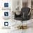 Hydraulic Barber Chair with Button-Tufted Backrest, Swivel Barber Salon Chair with Hollow Armrest for Hair Salon, Tattoo & Beauty Spa-106637336