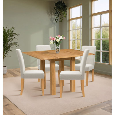 Hatcher 4 - Person Solid Oak Dining Set