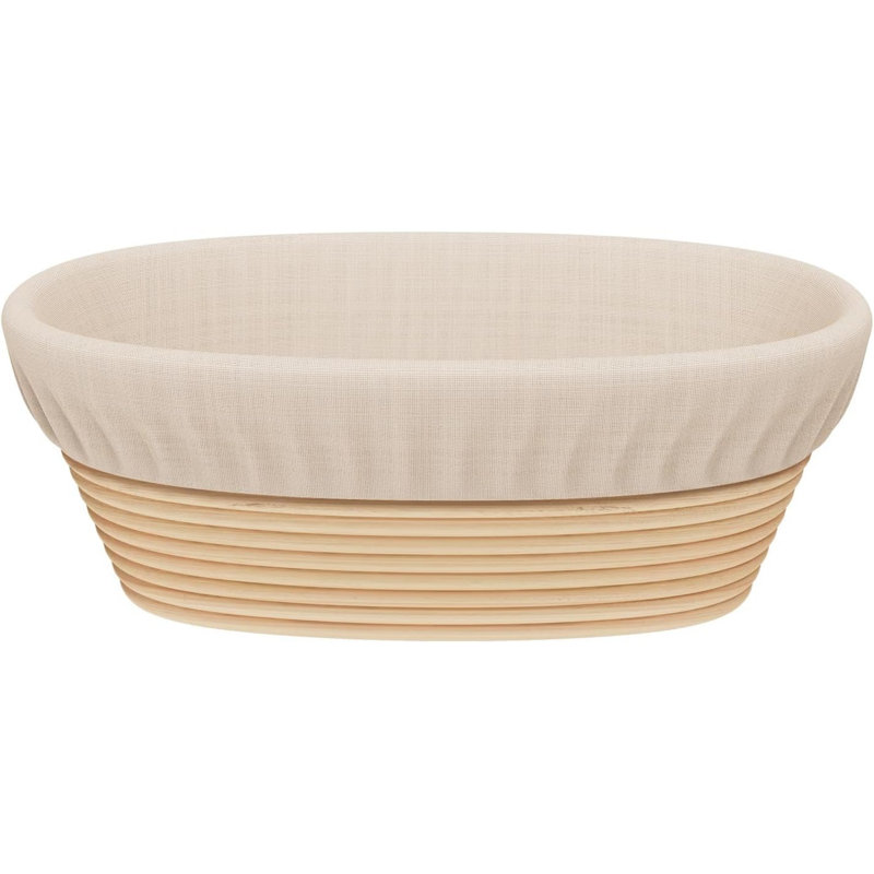 Panier ovale à l'épreuve du pain, fournitures de cuisson pour pain au levain fait à la main, panier à l'épreuve du pain Banneton avec doublure en tissu pour le pain au levain, cuisson