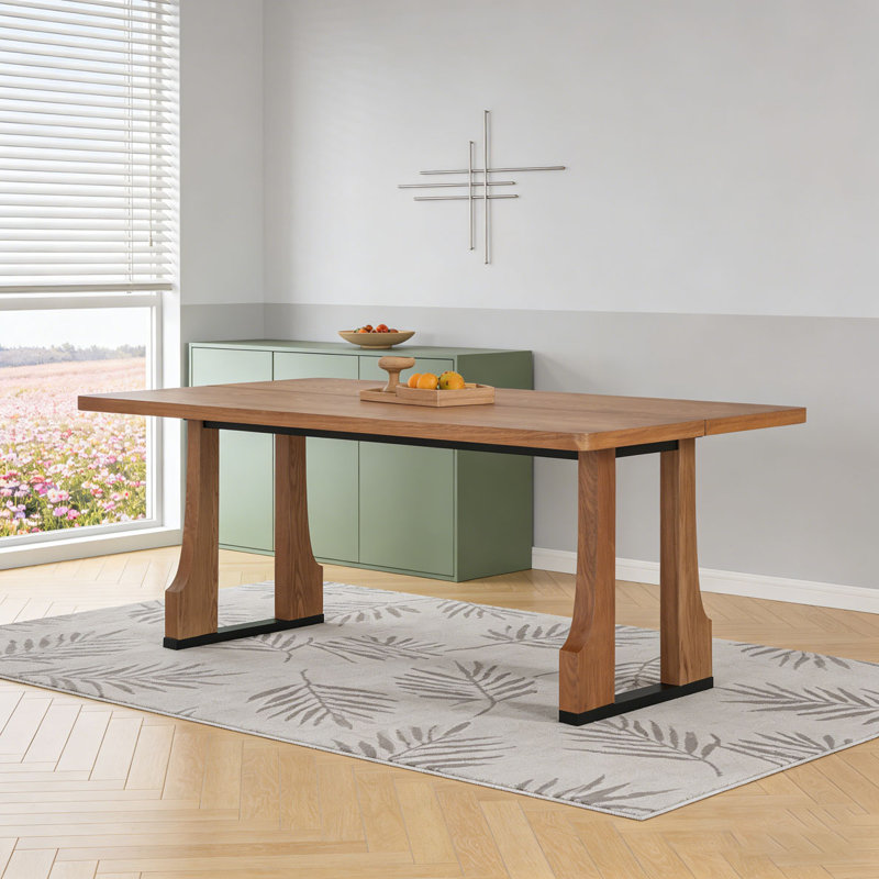 63" Rectangular Dining Table, Natural