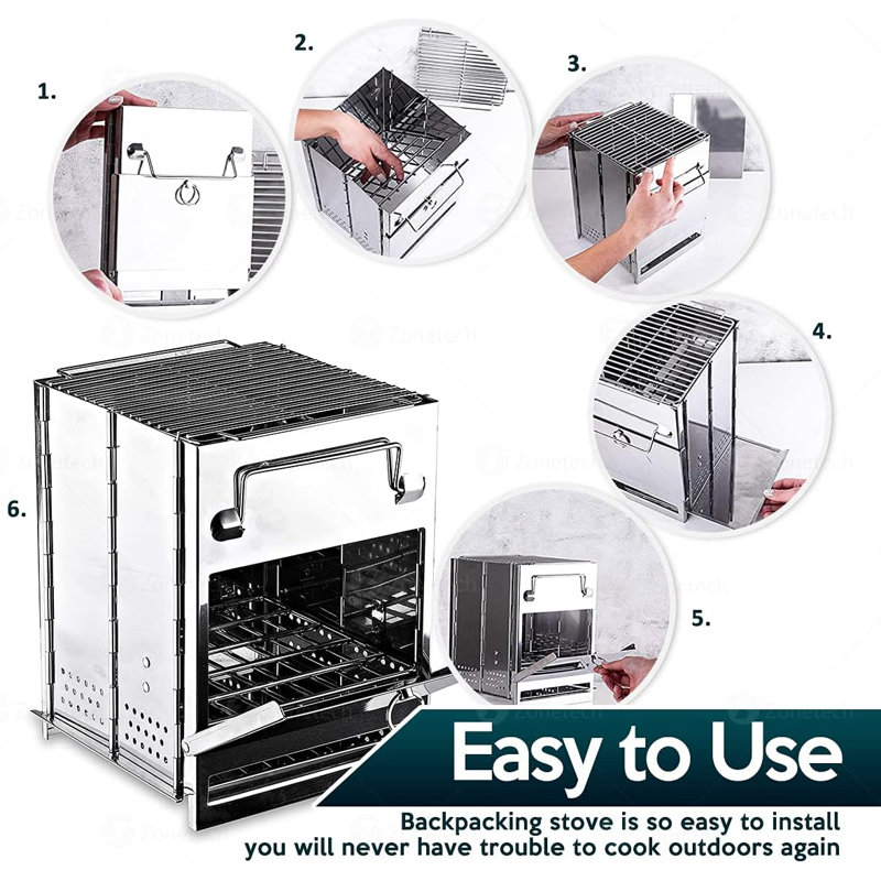 Zone Tech Single Burner Wood Burning Outdoor Stove