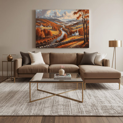 «USA State Connecticut», art mural sur toile brune