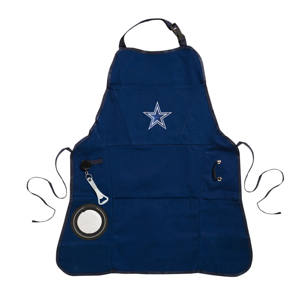 NFL Grill Apron with Bottle Opener and Towel Hook Team Sports America NFL Team: Dallas Cowboys