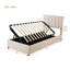 Lit plateforme tapissier simple avec système de rangement hydraulique, beige-1577071710