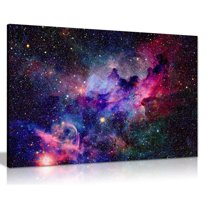 Galaxy Stars Cosmic Space - Wrapped Canvas Print, 20cm H x 31cm W