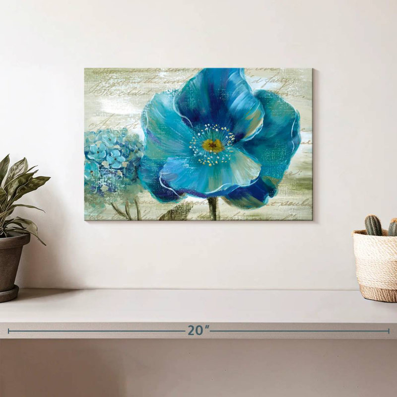 Harnek Blue Poppy Poem II, H 8 po x l 12 po
