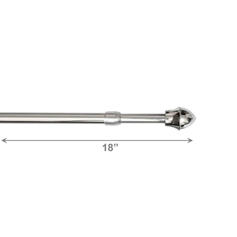 Cafe Rod 7/16" Chrome 18 - 28 - Set Of 2