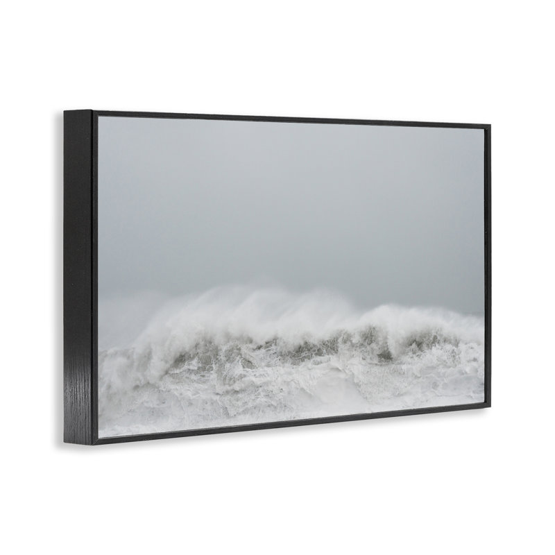 Giclée encadrée Cresting Wave Abstraction, design par Jade Sharp Photo, H 12 po x l 18 po, Giclée encadrée noir minuit