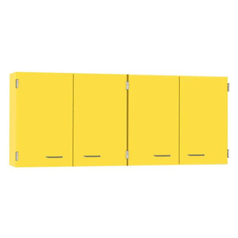 60" Wall Cabinets - Two Double Doors With Full-Width Shelves, Lockable, Maple