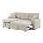 Modern L-Shaped Sleeper Sofa Pull Out Sectional Sofa With Storage Chaise-342564062-363240584