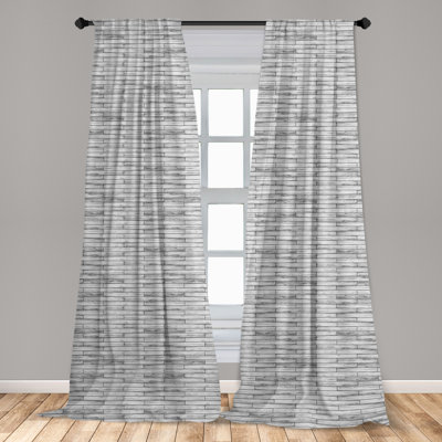 Geometric Semi-Sheer Rod Pocket Curtain Panels