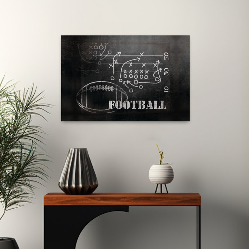 Football joue de l'art contemporain, H 16 po x l 24 po