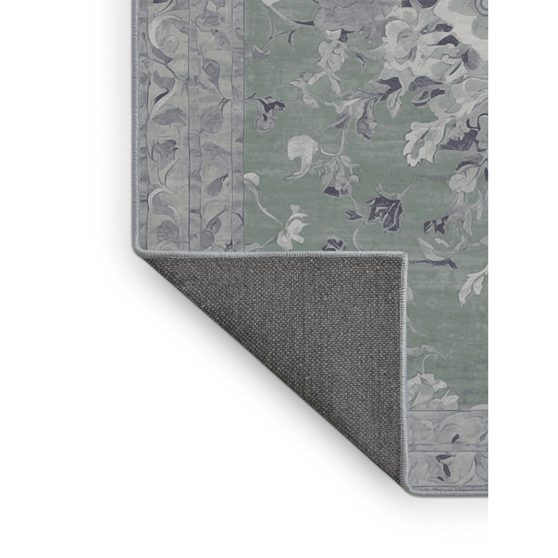 Tapis bleu soyeux et moelleux, Carré 3 pi
