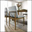 Ensemble de 2 chaises d'appoint rembourrées en tissu gris clair Natural Tone