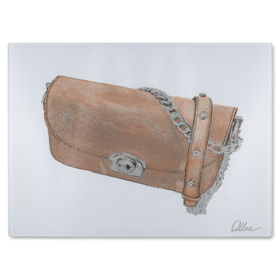 Hand Bag Glass Chopping Board