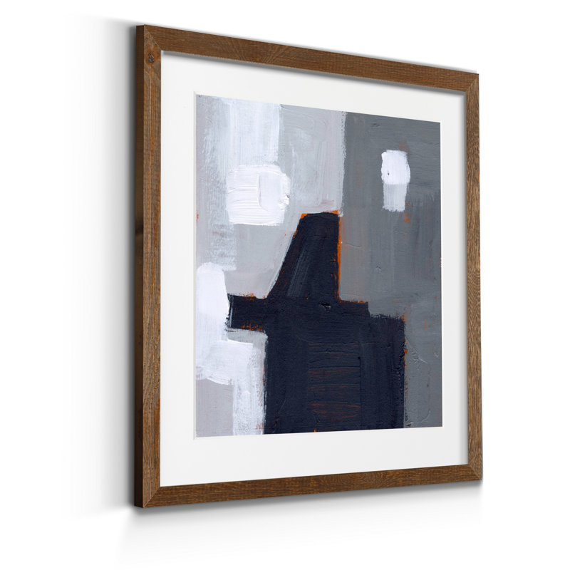 Concrete Wall III-reproduction d’art sur papier encadrée, H 17 po x l 17 po x P 1,5 po, Érable encadré